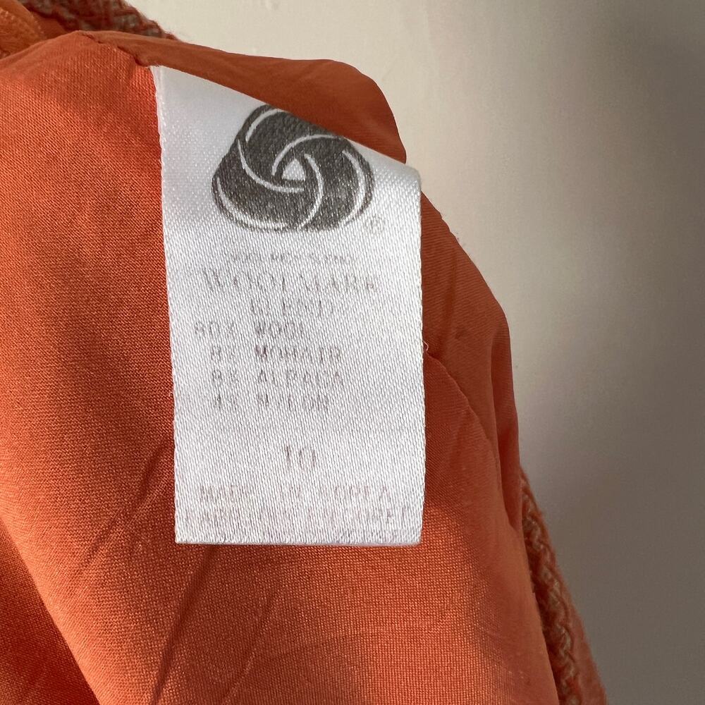 Tahari Orange Wool Blend Skirt Size 10 - Picture 5 of 5